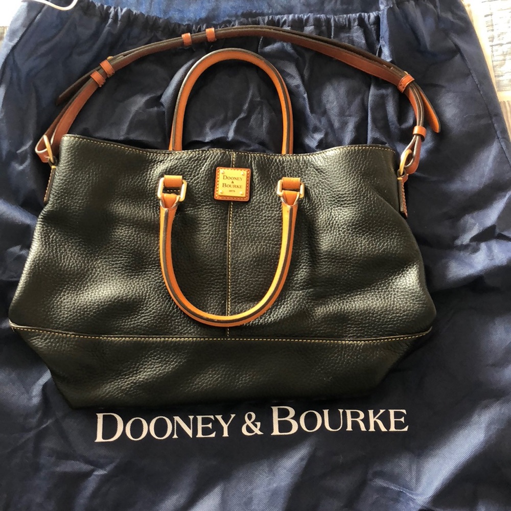 Black over the shoulder Dooney and Bourke purse.